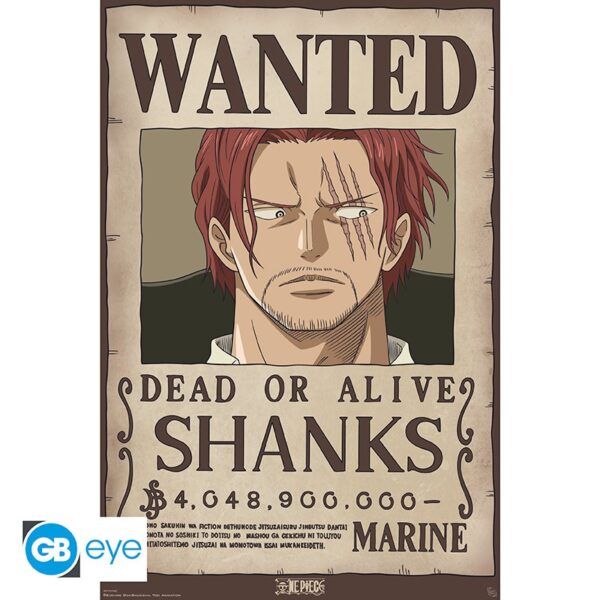 One Piece Wanted Shanks Plakát
